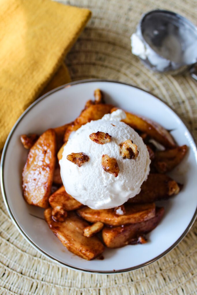 Warm Cinnamon Apples with Walnuts