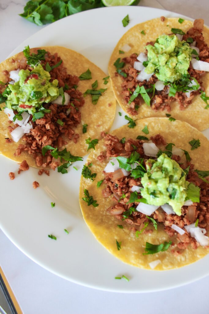 High-protein TVP Tacos